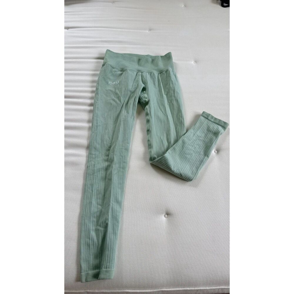 NEU Apparel Mint Green Ribbed Seamless Leggings XS/S